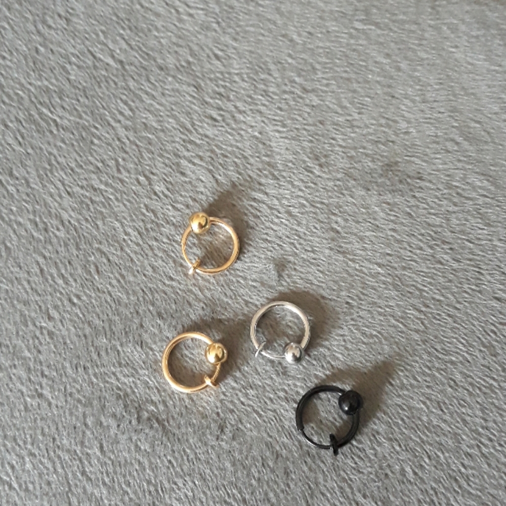 Fake Septum Rings Fake Nose Rings - Picture 3 of 6